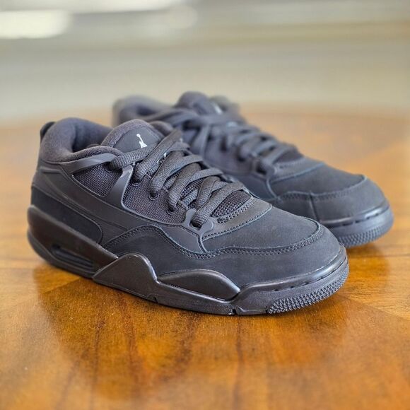 Nike Air Jordan 4 RM "Black Cat" Anthracite GS Youth 7Y FQ7938-004 Nubuck Suede - Picture 4 of 16